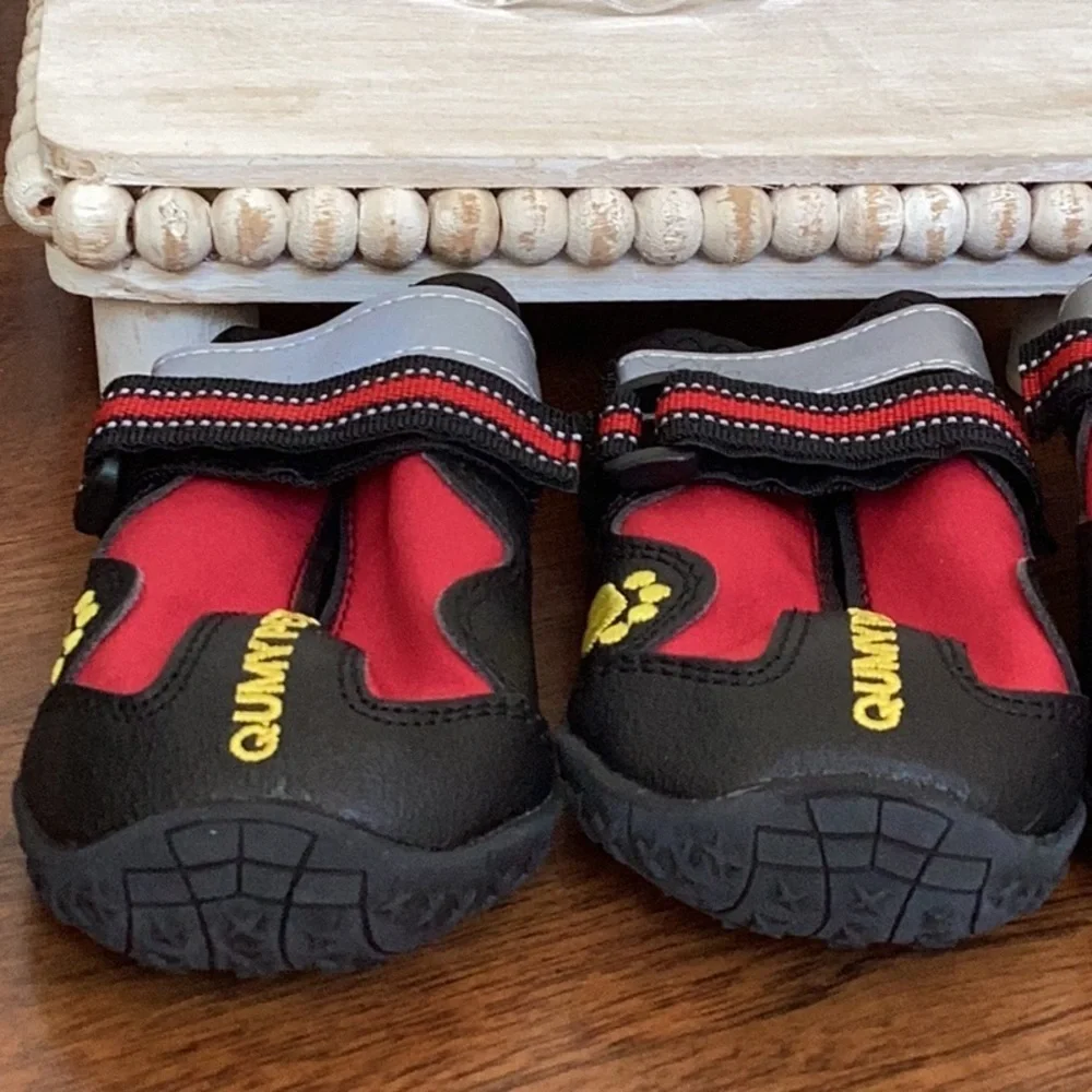 Red and Black Dog Boots